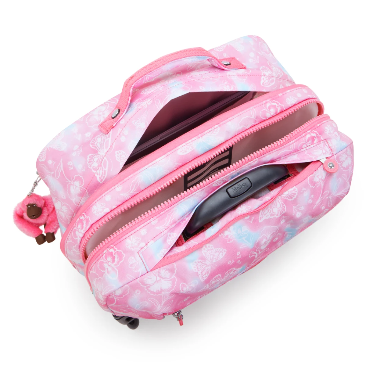 KIPLING - תיק גב עם גלגלים GIORNO – KI53682PE – garden-clouds – 2