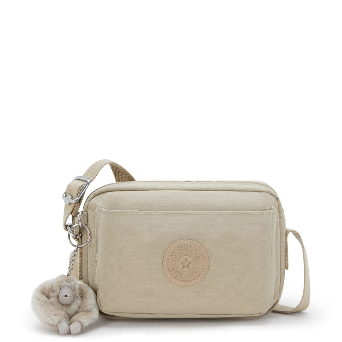 KIPLING - תיק צד ABANU – KI724896A – sign-beige-emb – 1