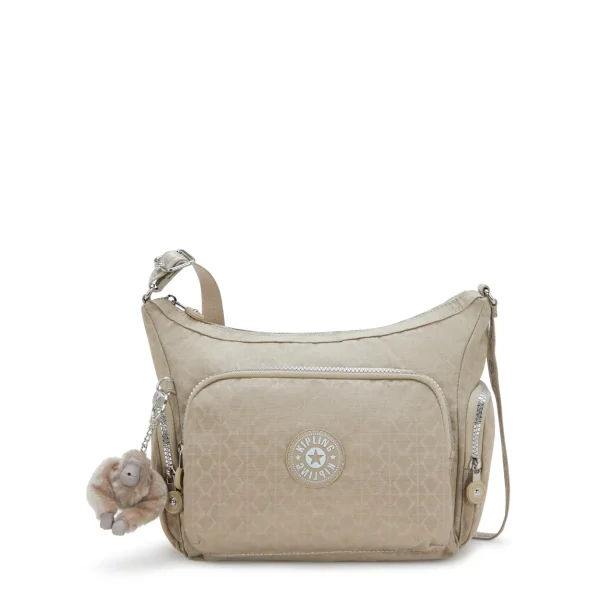 KIPLING - תיק צד בינוני GABB S – KI302642N – glorious-beige-silver – 1