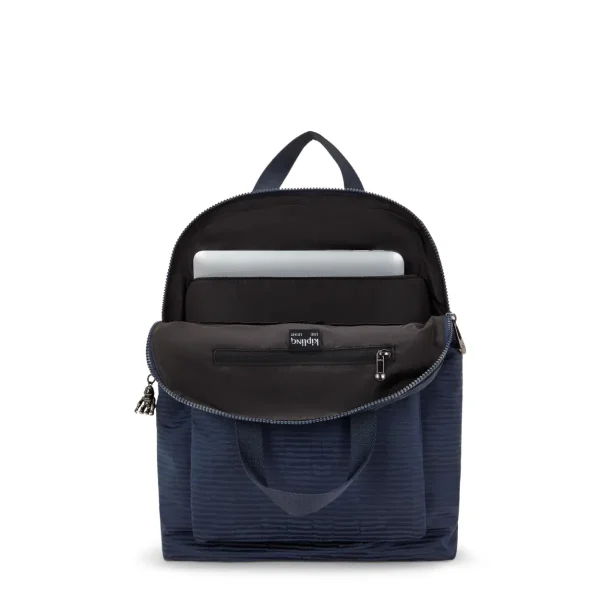 KIPLING - תיק גב בינוני KAZUKI – KI3507UW4 – night-ocean-jacquard – 2