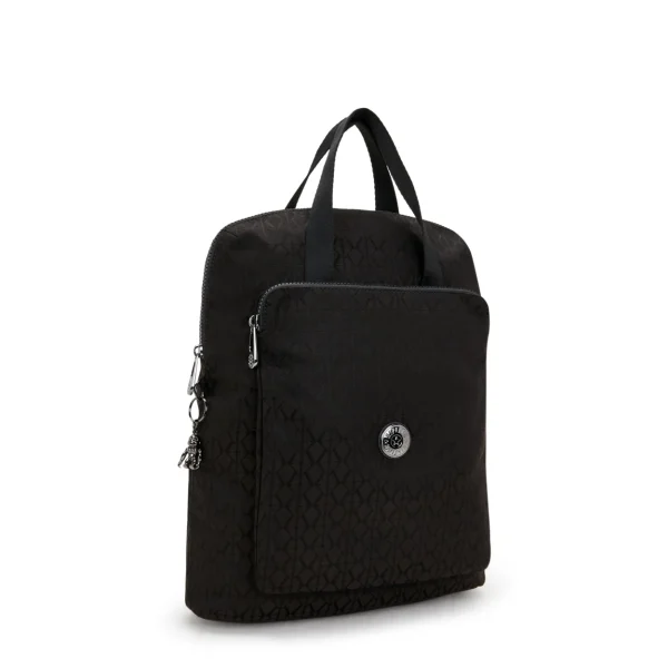 KIPLING - תיק גב בינוני KAZUKI – KI3507Y12 – black-signature-jq – 3