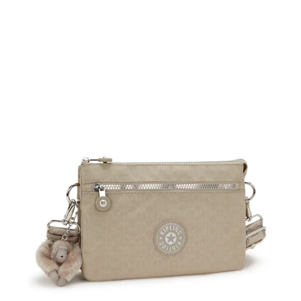 KIPLING - תיק צד קטן RIRI ZIP – KI474542N – glorious-beige-silver – 3