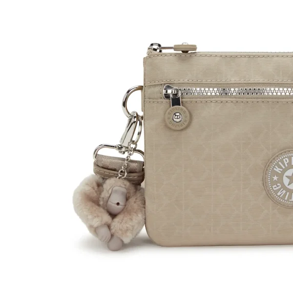 KIPLING - תיק צד קטן RIRI ZIP – KI474542N – glorious-beige-silver – 4