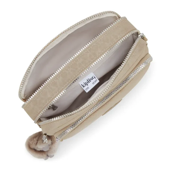 KIPLING - תיק צד בינוני ABANU M ZIP – KI598642N – glorious-beige-silver – 2