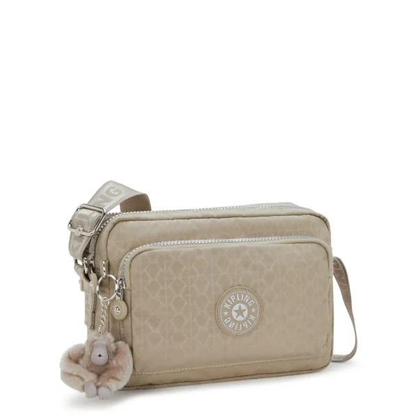 KIPLING - תיק צד בינוני ABANU M ZIP – KI598642N – glorious-beige-silver – 3