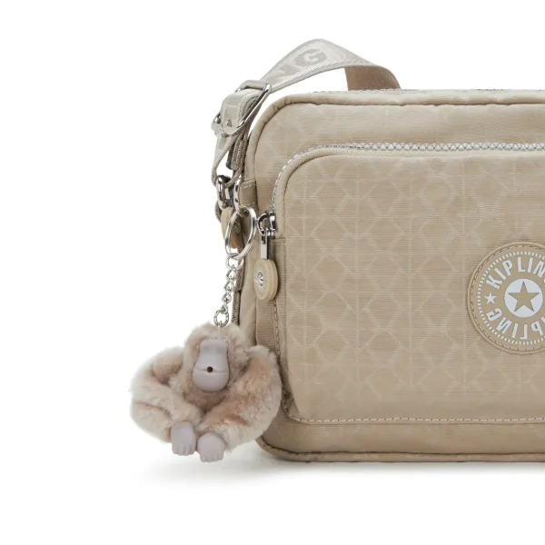 KIPLING - תיק צד בינוני ABANU M ZIP – KI598642N – glorious-beige-silver – 4