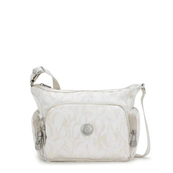 KIPLING - תיק צד בינוני GABB S – KI7101Y05 – palm-beige-jacquard – 1