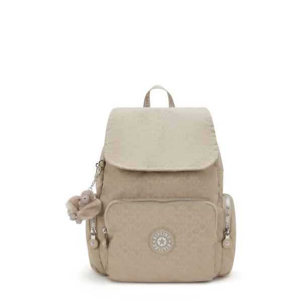 KIPLING - תיק גב קטן CITY ZIP S – KI735442N – glorious-beige-silver – 1