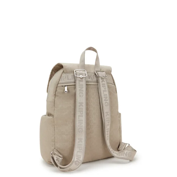 KIPLING - תיק גב קטן CITY ZIP S – KI735442N – glorious-beige-silver – 1