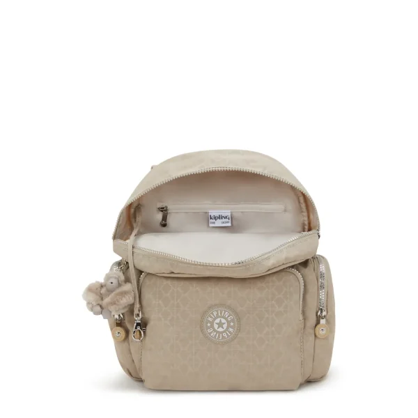 KIPLING - תיק גב קטן CITY ZIP S – KI735442N – glorious-beige-silver – 2