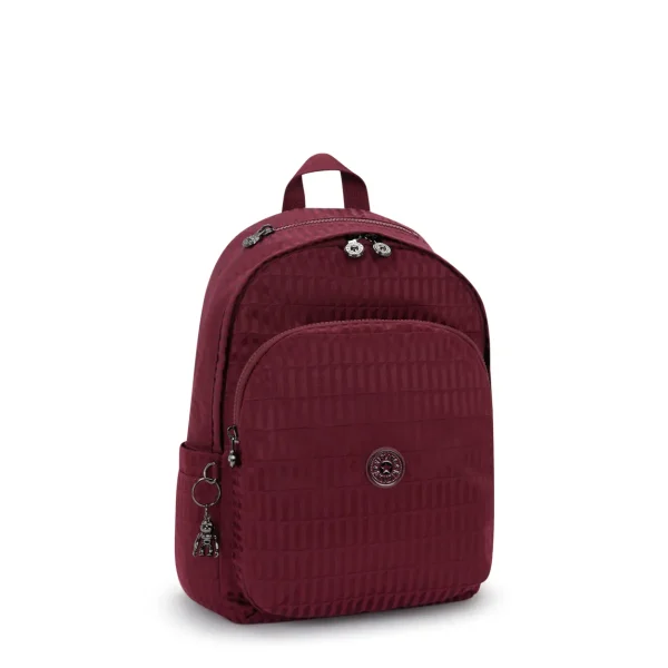 KIPLING - תיק גב בינוני DELIA – KI31499HX – maroon-tile-jacquard – 3