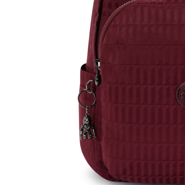 KIPLING - תיק גב בינוני DELIA – KI31499HX – maroon-tile-jacquard – 4