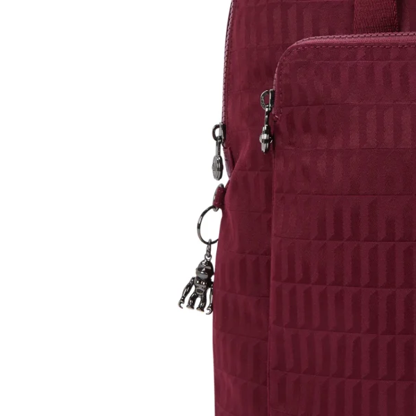 KIPLING - תיק גב למחשב 15" KAZUKI – KI35079HX – maroon-tile-jacquard – 4