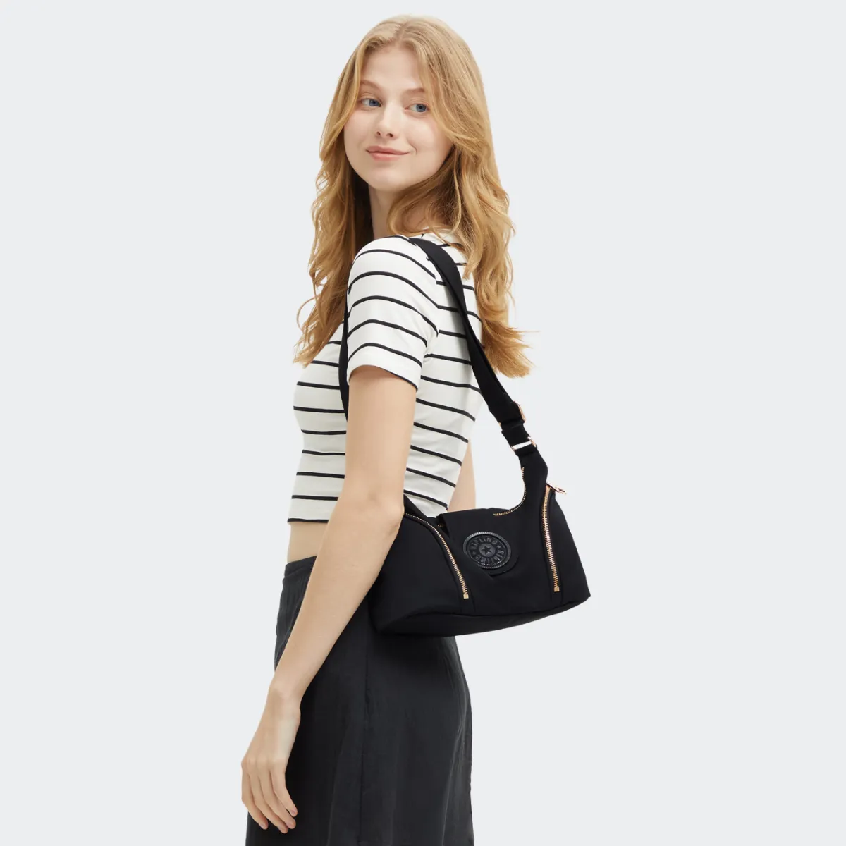 KIPLING - תיק צד בינוני SERA M – KI510762Q – black-rose-spice – 6