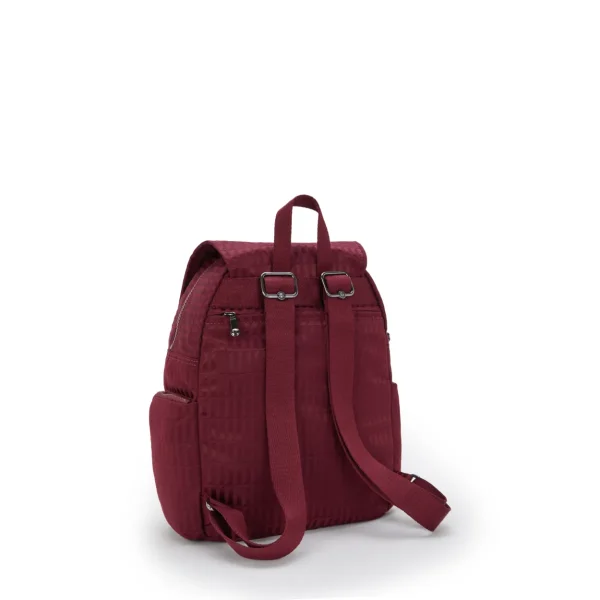 KIPLING - תיק גב קטן CITY ZIP S – KI67499HX – maroon-tile-jacquard – 1