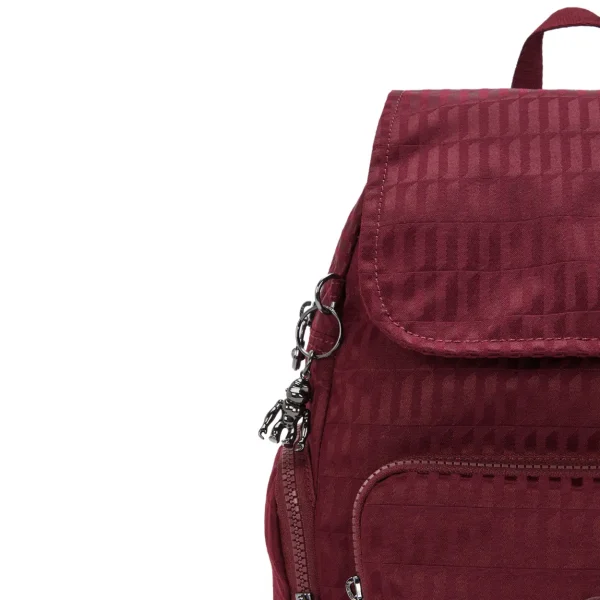 KIPLING - תיק גב קטן CITY ZIP S – KI67499HX – maroon-tile-jacquard – 4