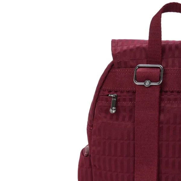 KIPLING - תיק גב קטן CITY ZIP S – KI67499HX – maroon-tile-jacquard – 5