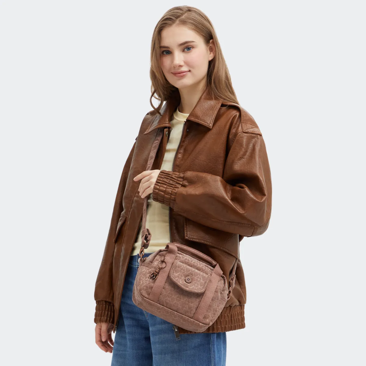 KIPLING - תיק צד קטן KAZIA – KI80963GH – sign-brown-corduroy – 5