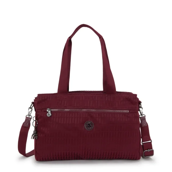 KIPLING - תיק צד גדול למחשב 13" ELYSIA WORK S – KI87959HX – maroon-tile-jacquard – 1