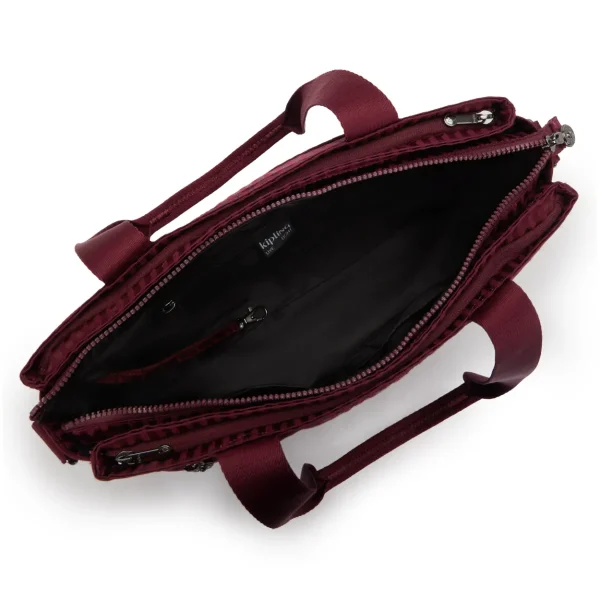 KIPLING - תיק צד גדול למחשב 13" ELYSIA WORK S – KI87959HX – maroon-tile-jacquard – 2