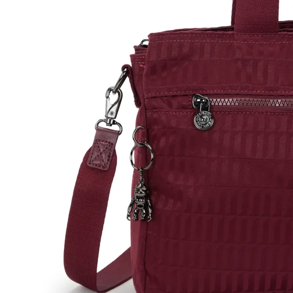 KIPLING - תיק צד גדול למחשב 13" ELYSIA WORK S – KI87959HX – maroon-tile-jacquard – 4