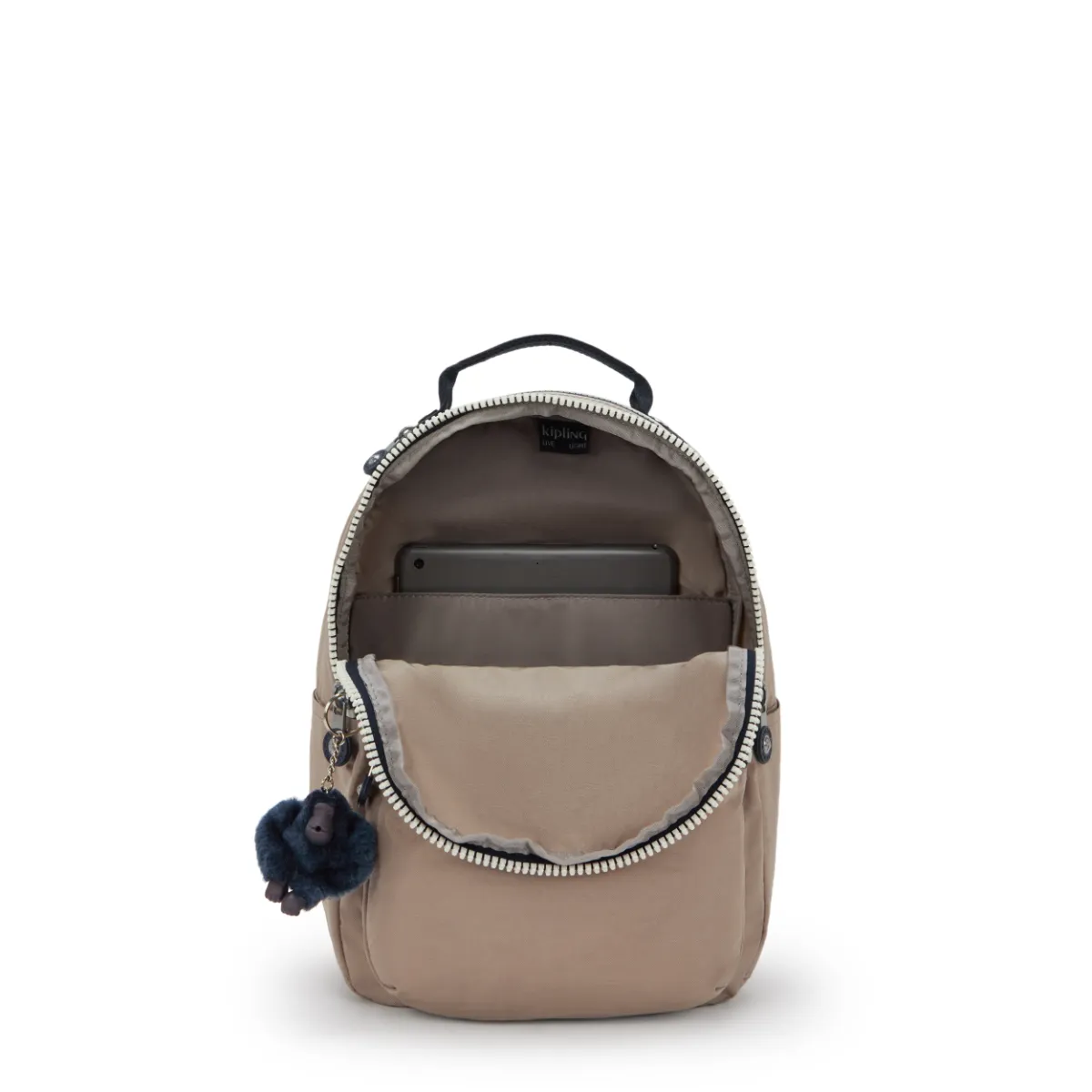 KIPLING - תיק גב קטן למחשב 13" SEOUL S – KI40827ML – soft-taupe-combo – 2
