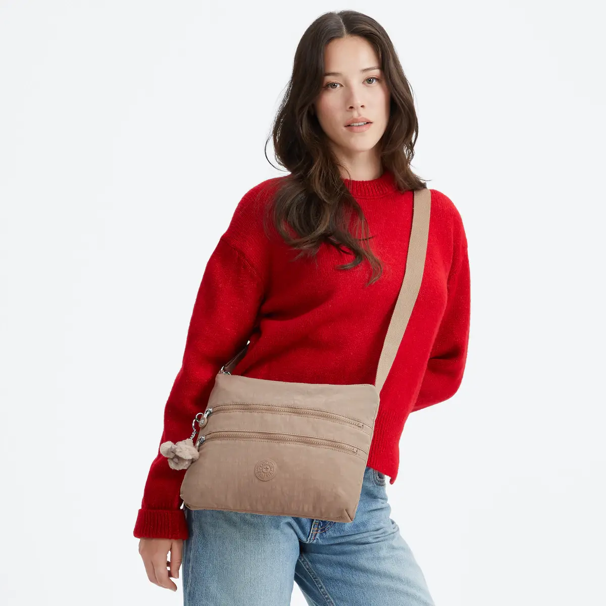 KIPLING - תיק צד בינוני ALVAR – K13335J00 – tan-beige – 4