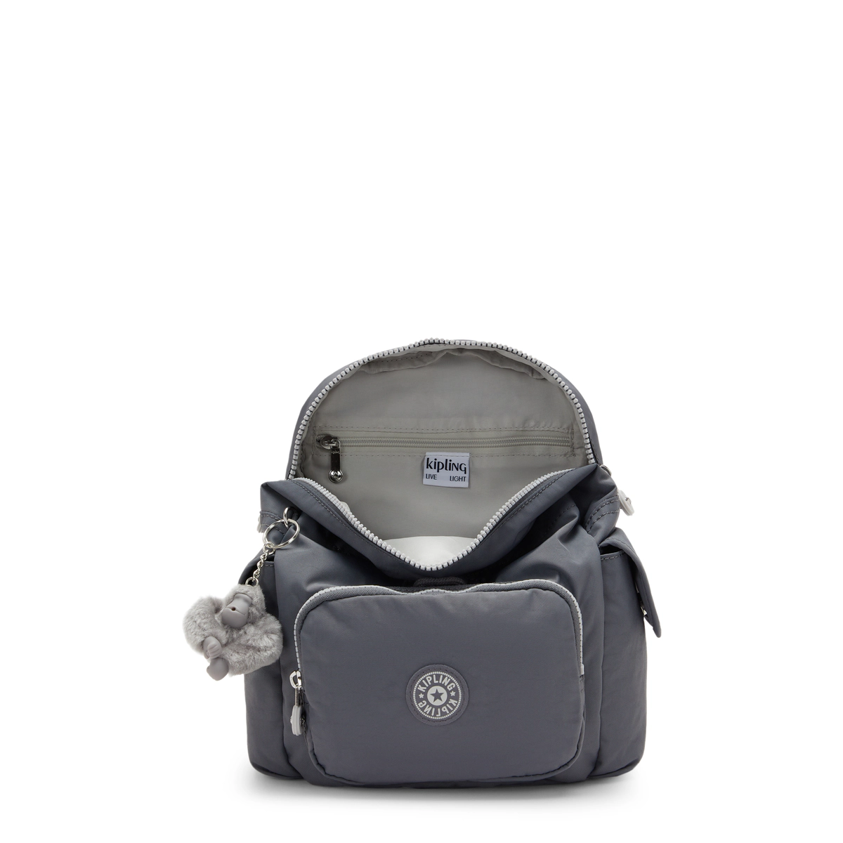 KIPLING - תיק גב קטן CITY PACK MINI – KI2670HV6 – moonlit-grey – 2