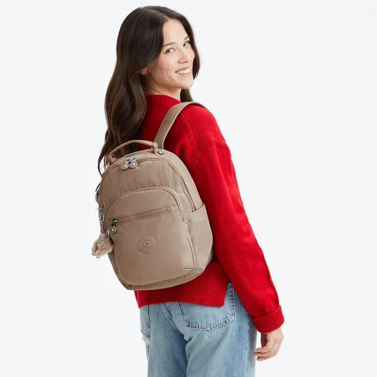 KIPLING - תיק גב למחשב 13" SEOUL S – KI4082J00 – tan-beige – 6