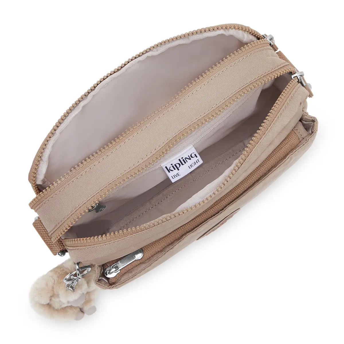 KIPLING - תיק צד בינוני ABANU M – KI7076J00 – tan-beige – 2