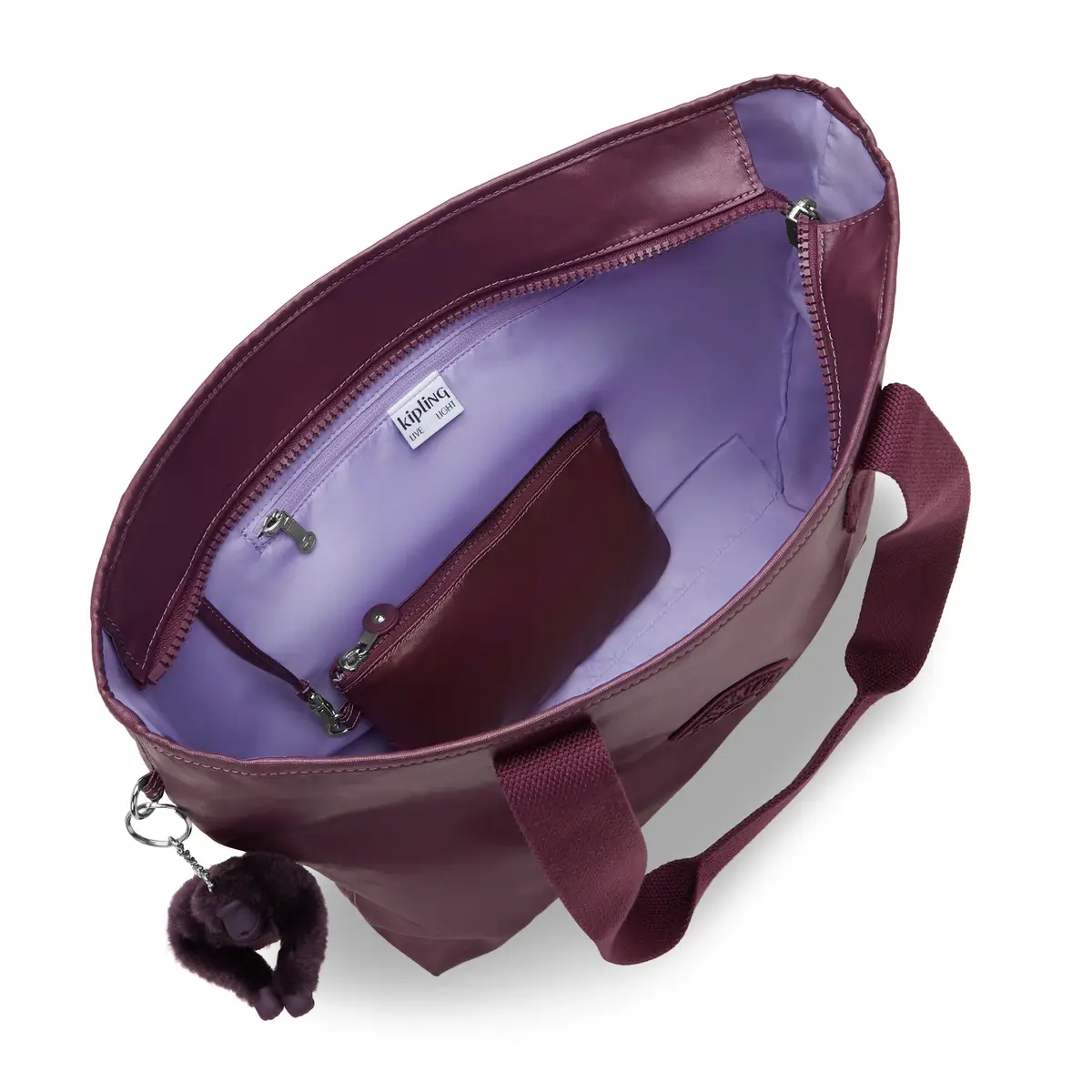 KIPLING - תיק נשיאה בינוני עם נרתיק נשלף ANINA – KI8939NV4 – grape-wine-met – 2