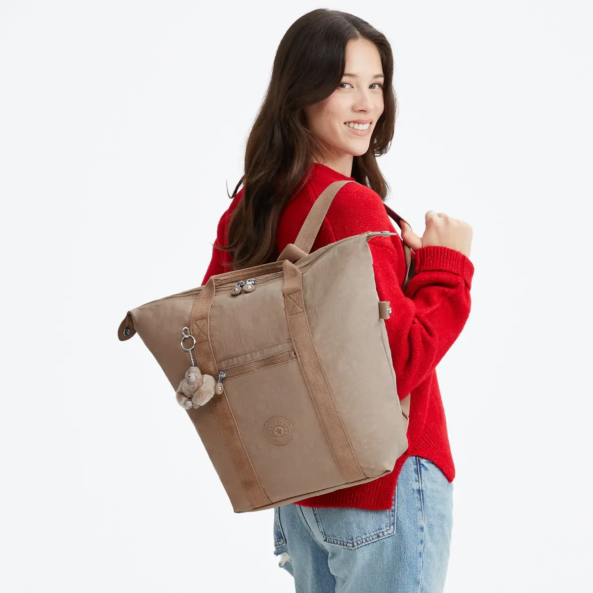 KIPLING - תיק גב למחשב 15" NEW ART BACKPACK – KI9651J00 – tan-beige – 4